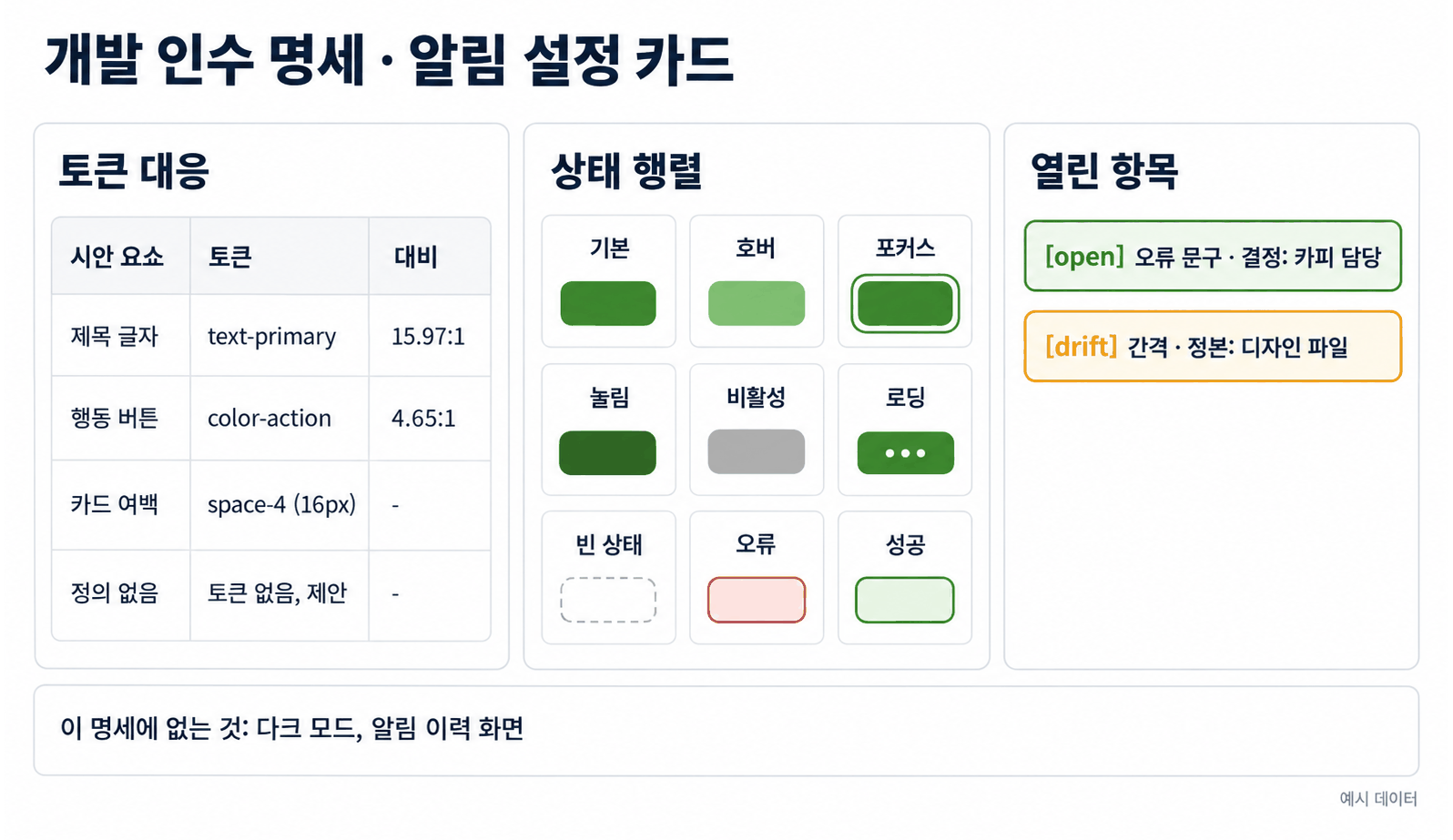 개발 인수 기존 카드